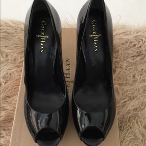 Cole Haan peep toe Patent heels